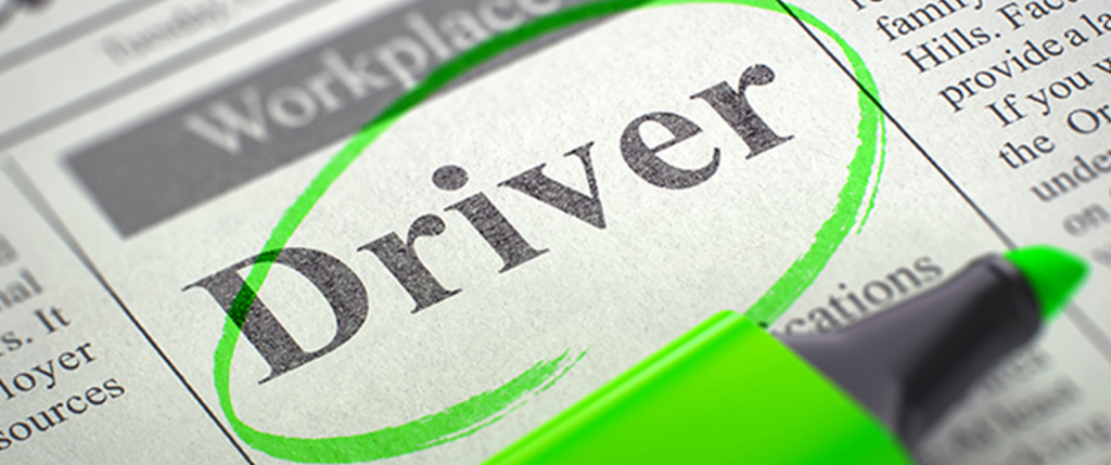 driver ad circled in news paper
