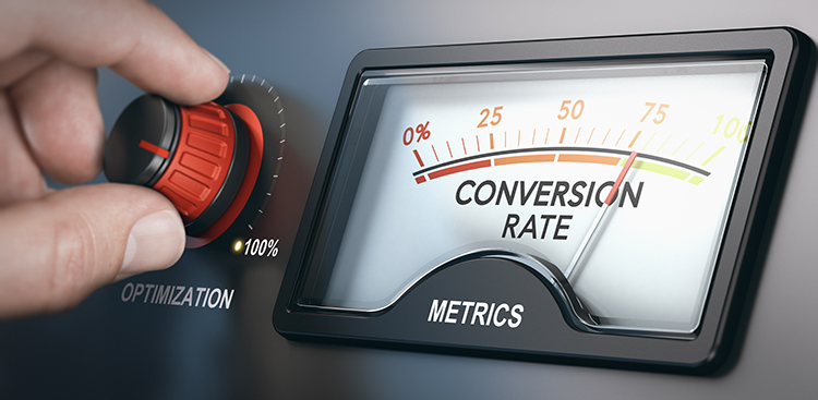 Conversion rate metrics dashboard