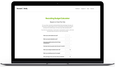 Recruiting Budget Calculator on laptop