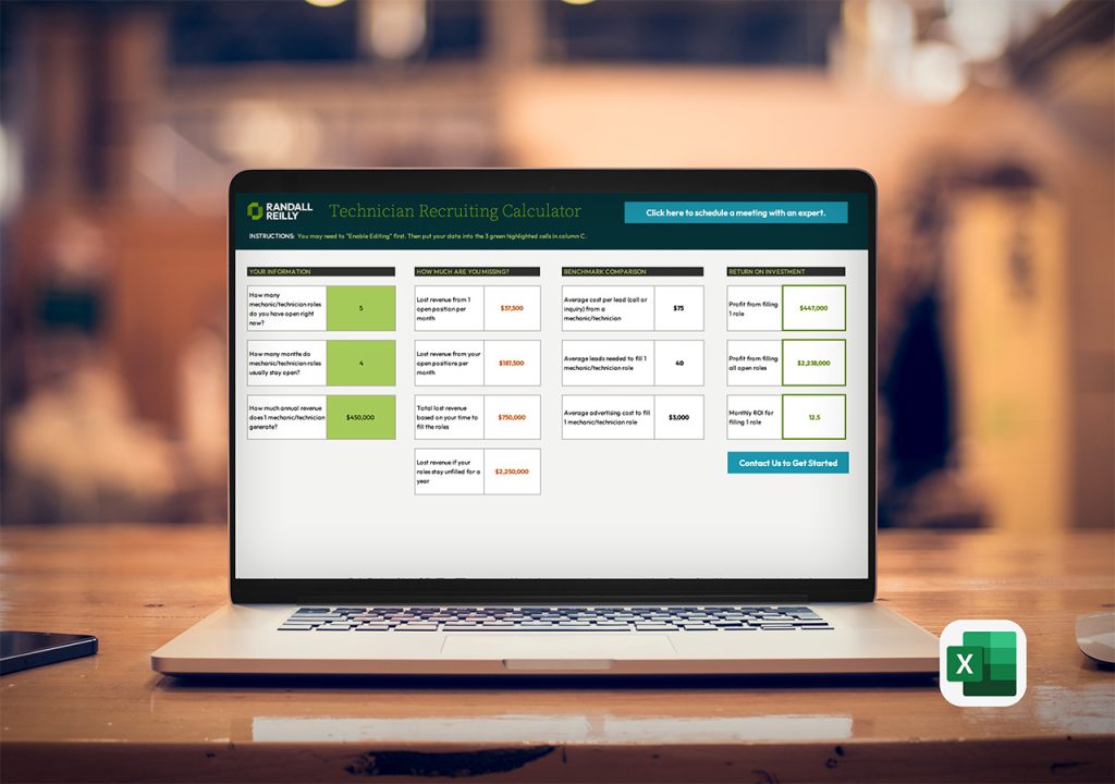 Technician Recruiting Calculator - Randall Reilly Technician Recruiting Calculator